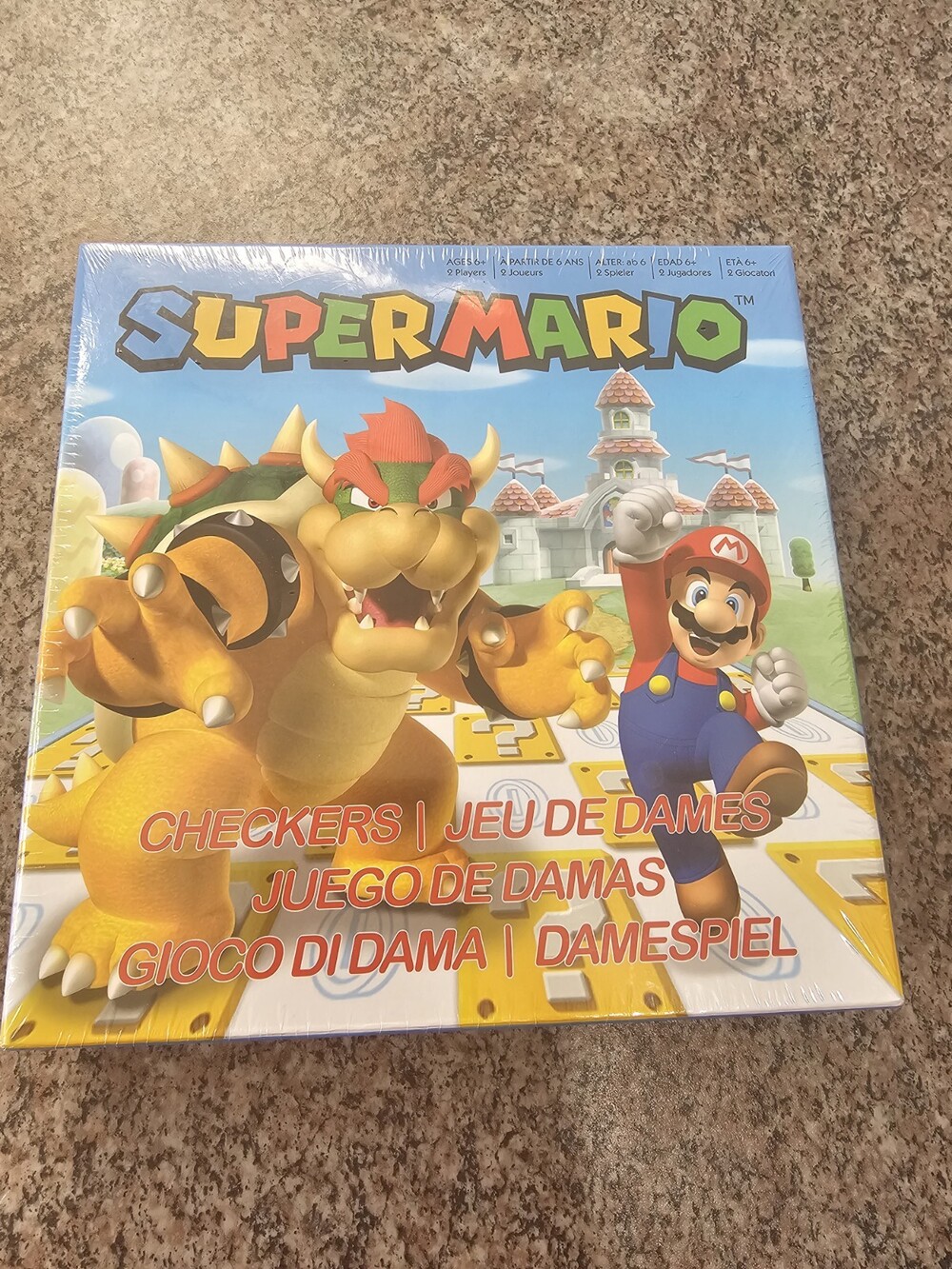 SUPER MARIO CHECKERS (MARIO VS BOWSER) BOARD GAME BRAND NEW - Picture 2 of 5